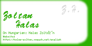 zoltan halas business card